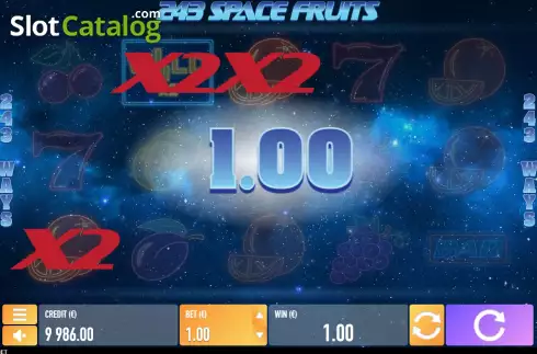 Скрин3. 243 Space Fruits слот