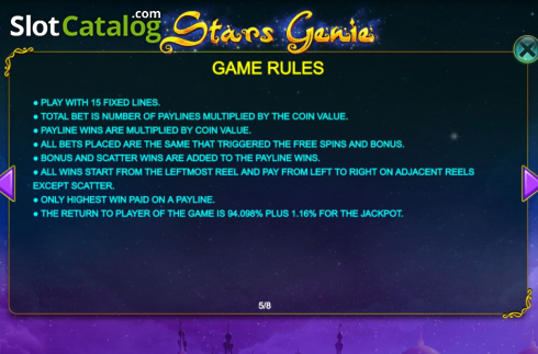 Скрин8. Stars Genie слот