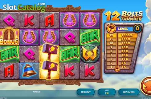 Скрин3. 12 Bolts of Thunder слот