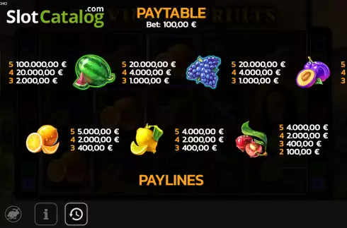 Скрин5. Da Vinci's Fruits слот