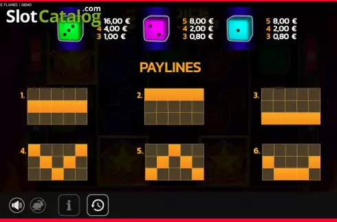 Скрин6. 20 Dice Flames слот