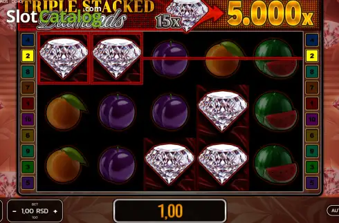 Скрин3. Triple Stacked Diamonds слот