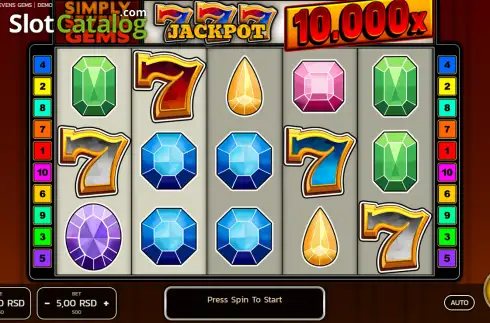 Скрин2. Simply Sevens Gems слот