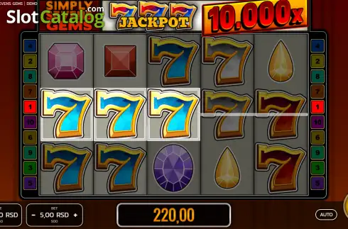 Скрин3. Simply Sevens Gems слот