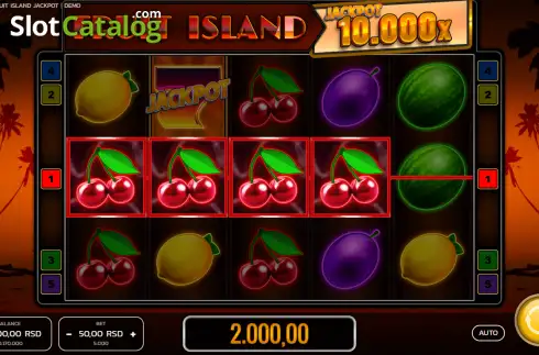 Скрин3. Fruit Island Jackpot слот