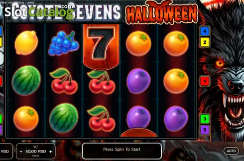 Скрин2. Coyote Sevens Halloween слот