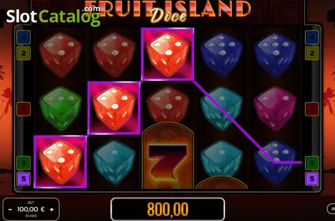 Скрин3. Fruit Island Dice слот