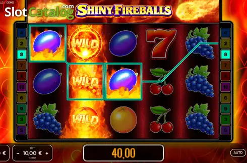 Скрин2. Shiny Fireballs слот