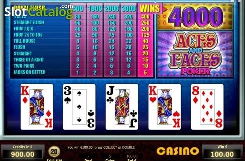 Скрин4. Aces and Faces Poker (Tom Horn Gaming) слот