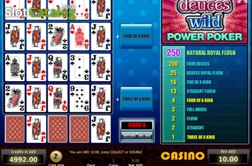 Скрин2. Deuces Wild Poker 4 Hand слот