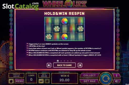 Скрин5. Wheel of Luck (Tom Horn Gaming) слот