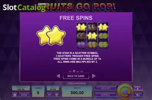 Скрин6. Fruits Go Pop слот