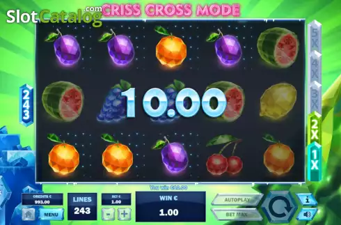 Скрин3. 243 Christmas Fruits слот