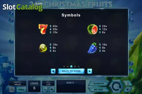 Скрин9. 243 Christmas Fruits слот