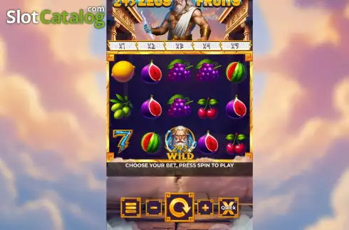 Скрин2. 243 Zeus Fruits слот
