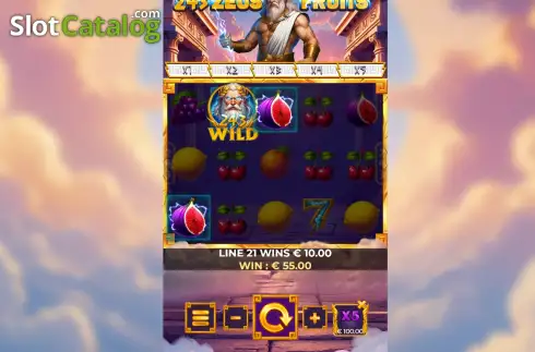 Скрин3. 243 Zeus Fruits слот
