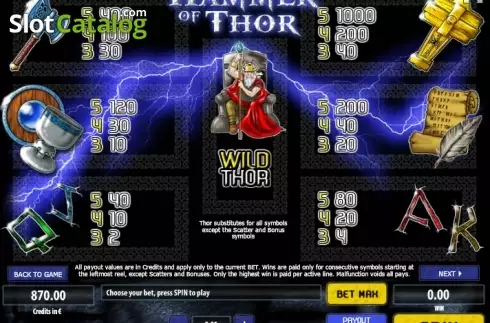 Скрин6. Hammer Of Thor (Tom Horn Gaming) слот