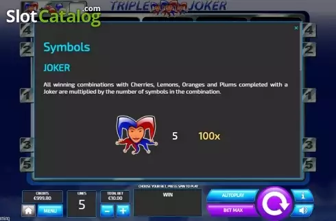 Скрин6. Triple Joker (Tom Horn Gaming) слот
