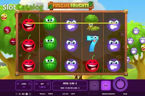 Скрин3. Freche Früchte слот