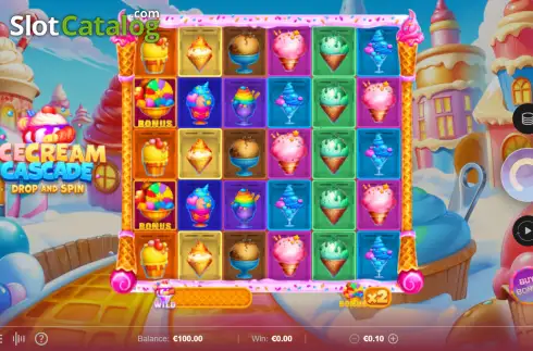Скрин2. Ice Cream Cascade Drop and Spin слот