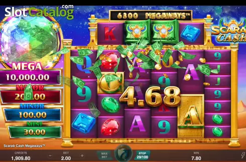 Скрин3. Scarab Cash Megaways слот