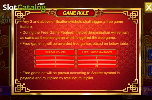 Скрин5. Golden Dragon (Triple Profits Games) слот
