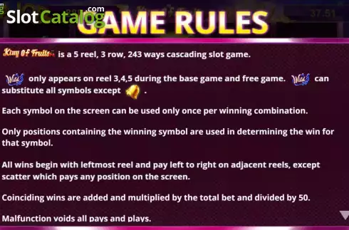 Скрин8. King Of Fruits (Triple Profits Games) слот