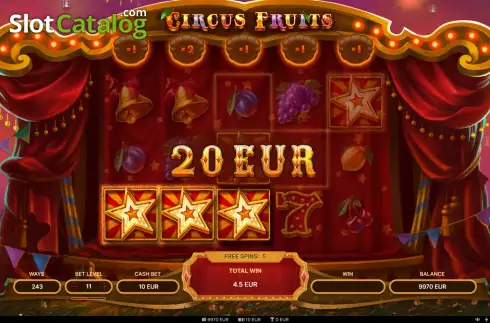 Скрин6. Circus Fruits слот