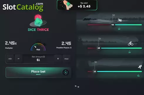 Скрин3. Dice Thrice слот