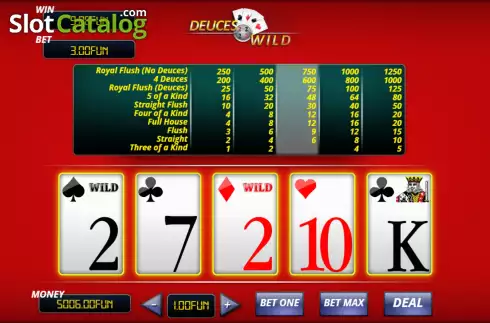 Скрин8. Deuces Wild (Urgent Games) слот