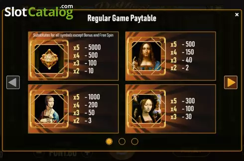 Скрин5. Da Vinci Slots слот