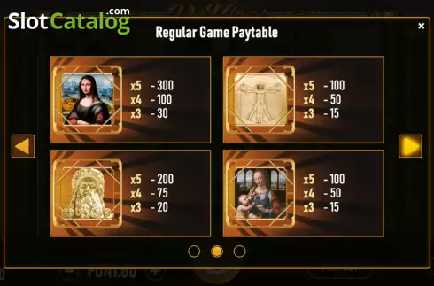 Скрин6. Da Vinci Slots слот
