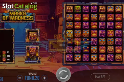Скрин2. Masks of Madness слот