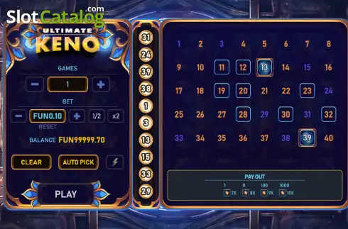 Скрин3. Ultimate Keno слот