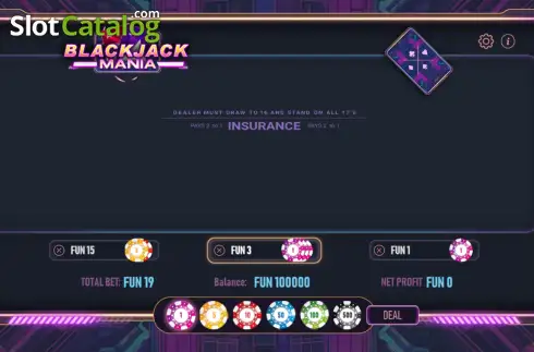 Скрин2. Blackjack Mania слот