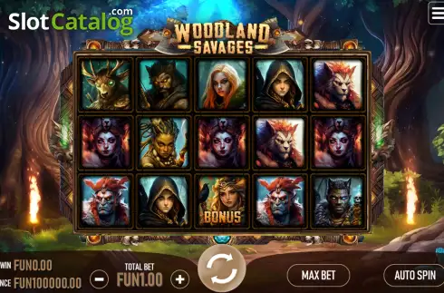 Скрин2. Woodland Savages слот