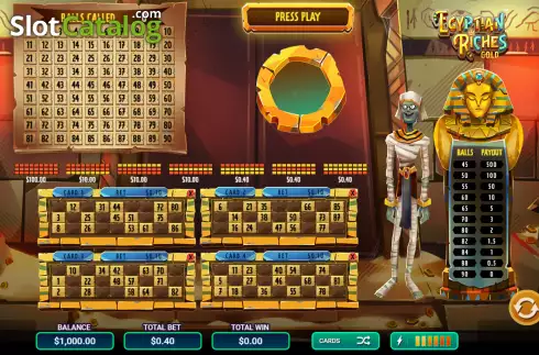 Скрин2. Egyptian Riches Gold слот