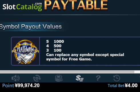 Скрин5. Platinum (Virtual Tech) слот