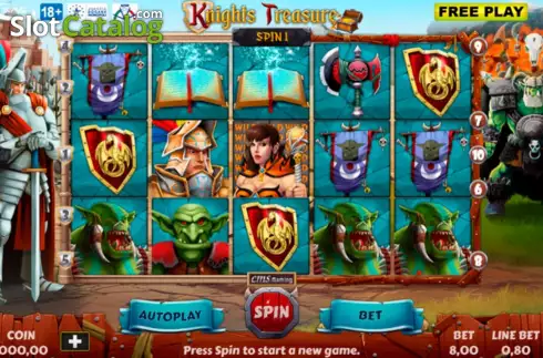 Скрин2. Knights Treasure слот