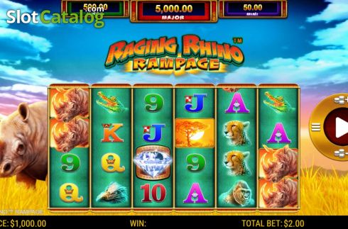 Скрин3. Raging Rhino Rampage слот