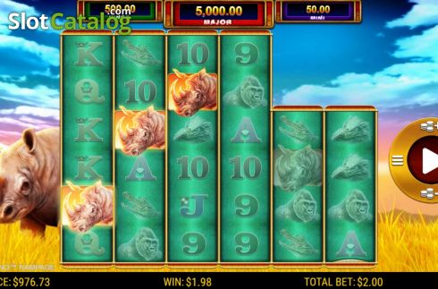 Скрин5. Raging Rhino Rampage слот