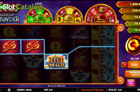Скрин5. Zeus God of Thunder (WMS) слот