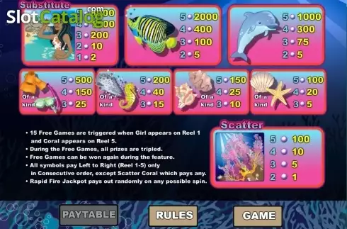 Скрин2. Coral Cash (Wager Gaming) слот