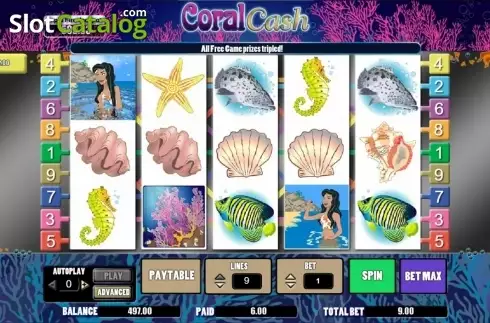 Скрин6. Coral Cash (Wager Gaming) слот