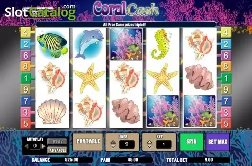 Скрин8. Coral Cash (Wager Gaming) слот