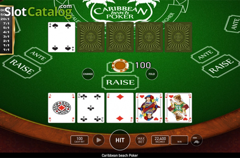 Скрин3. Caribbean Beach Poker (Wazdan) слот