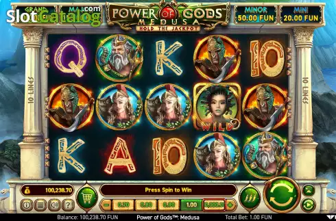 Скрин3. Power of Gods Medusa слот