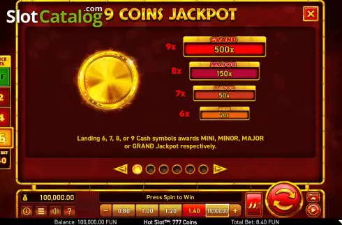 Скрин9. Hot Slot: 777 Coins слот