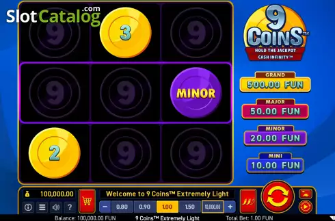 Скрин3. 9 Coins Extremely Light слот