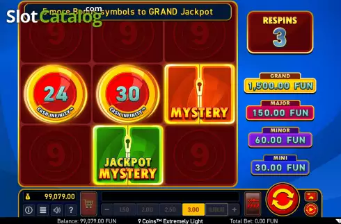 Скрин5. 9 Coins Extremely Light слот